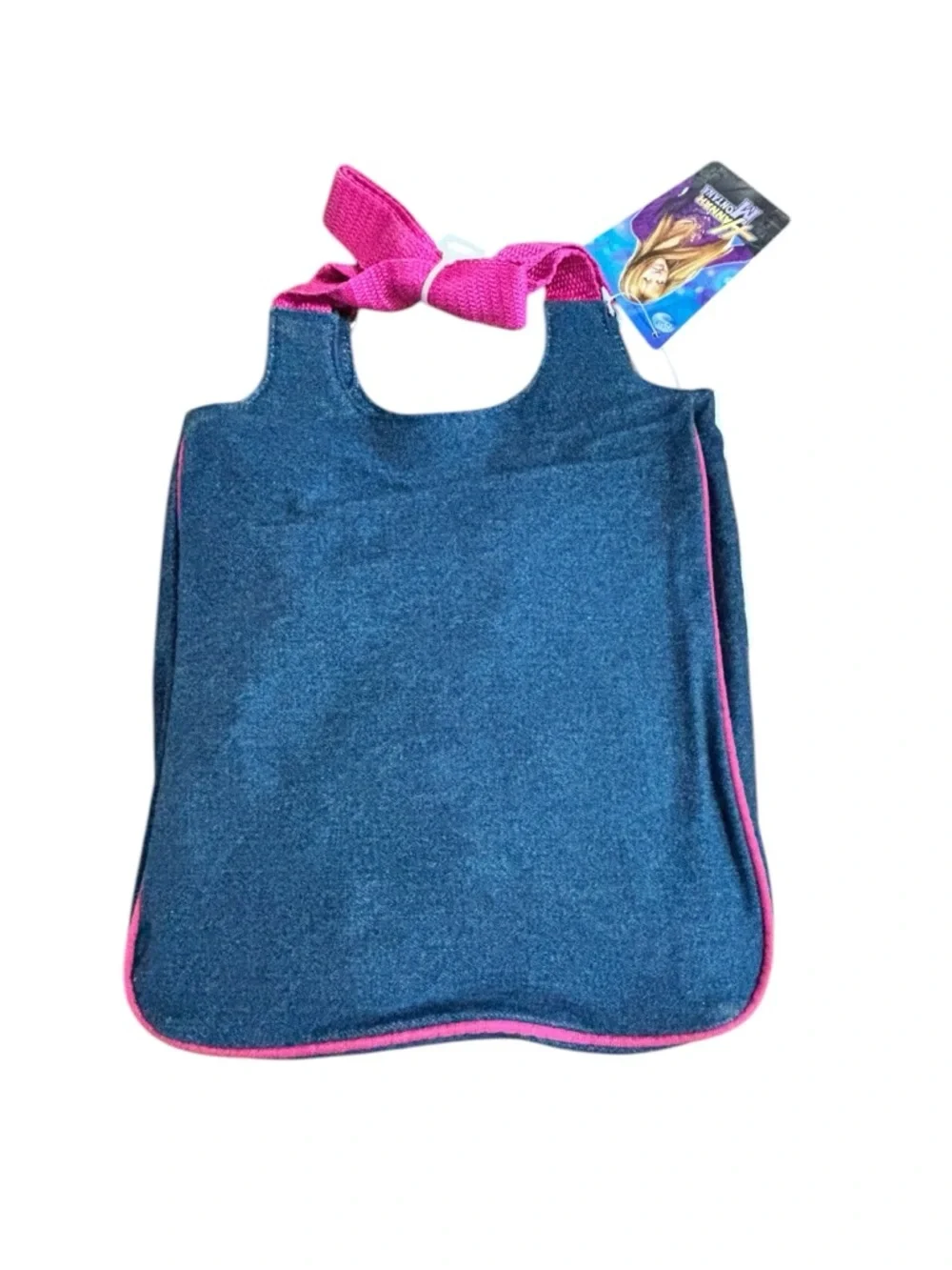Vtg Disney Hannah Montana Tote Bag Girls Small Blue Pink Glitter Rock Pop Star - Picture 5 of 9